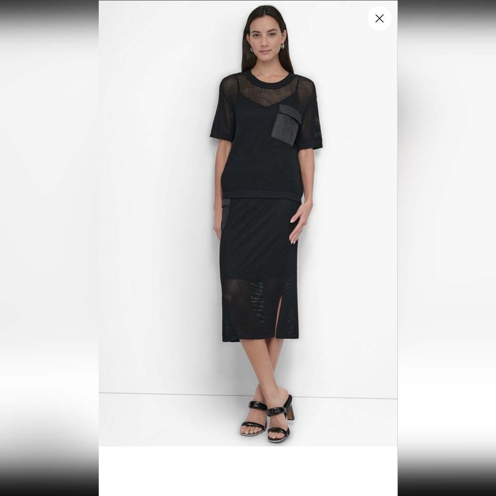 DKNY Chrochet 2 Pc Skirt Set